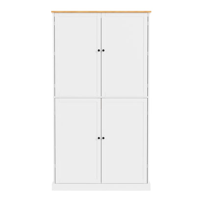 [Assembly Video Provided]TOPMAX 40.2x20x71.3inch High Freestanding Kitchen Pantry Large Cupboard Storage Cabinet with 2 Drawers, 2 Adjustable Shelves, 8 Door Shelves for Kitchen, Dining Room,White image 12