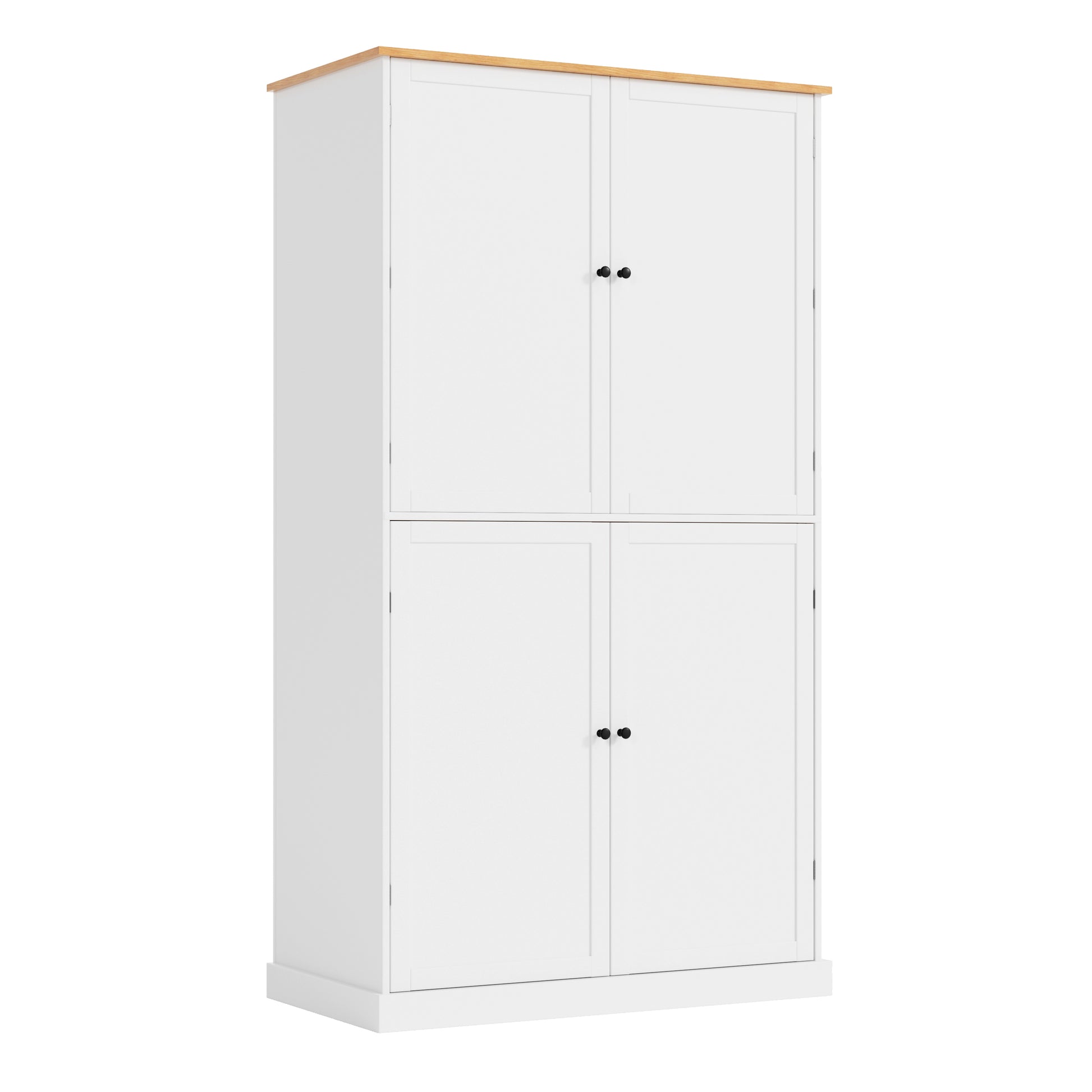 [Assembly Video Provided]TOPMAX 40.2x20x71.3inch High Freestanding Kitchen Pantry Large Cupboard Storage Cabinet with 2 Drawers, 2 Adjustable Shelves, 8 Door Shelves for Kitchen, Dining Room,White image 11