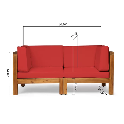 BRAVA X-BACK LOVESEAT, RED image 3