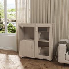 4-Tier Wood Hamster Cage with Storage Cabinet & Acrylic Windows - Perfect for Guinea Pigs