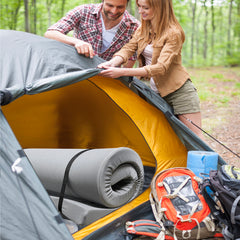 Memory Foam Camping Mattress - 63"x26"x3" Perfect for Outdoor Activities, RVs, Guest Rooms, and Dorms; Foldable, Portable, with Water-Resistant Zipper Cover, CertiPUR-US Certified