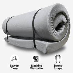 Memory Foam Camping Mattress - 75"x38"x3" Perfect for Outdoor Activities, RVs, Guest Rooms, and Dorms; Foldable, Portable, with Water-Resistant Zipper Cover, CertiPUR-US Certified