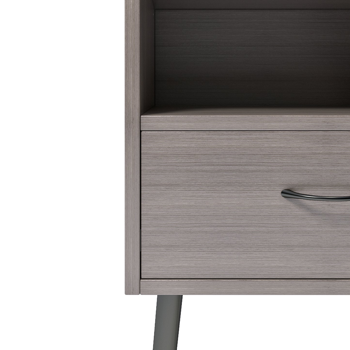 Two sets of Nightstand,modern style bedside table, With storage drawers and open wooden shelves, Suitable for living rooms, Bedrooms and small spaces. Decorative bedside tables in two sets, Easy to as image 5