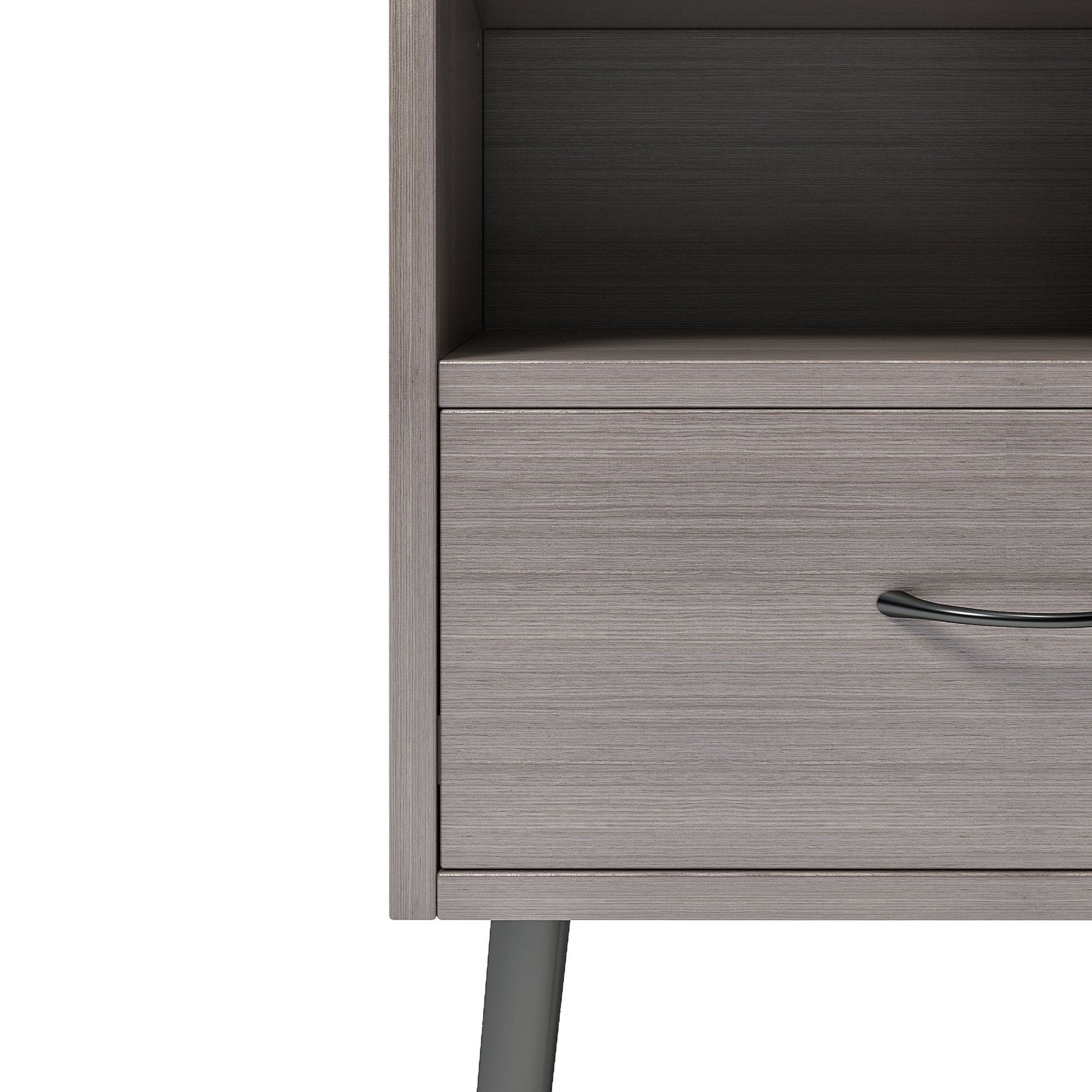 Two sets of Nightstand,modern style bedside table, With storage drawers and open wooden shelves, Suitable for living rooms, Bedrooms and small spaces. Decorative bedside tables in two sets, Easy to as image 5