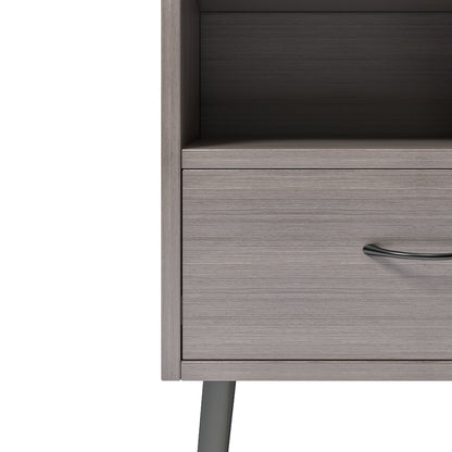 Two sets of Nightstand,modern style bedside table, With storage drawers and open wooden shelves, Suitable for living rooms, Bedrooms and small spaces. Decorative bedside tables in two sets, Easy to as image 5