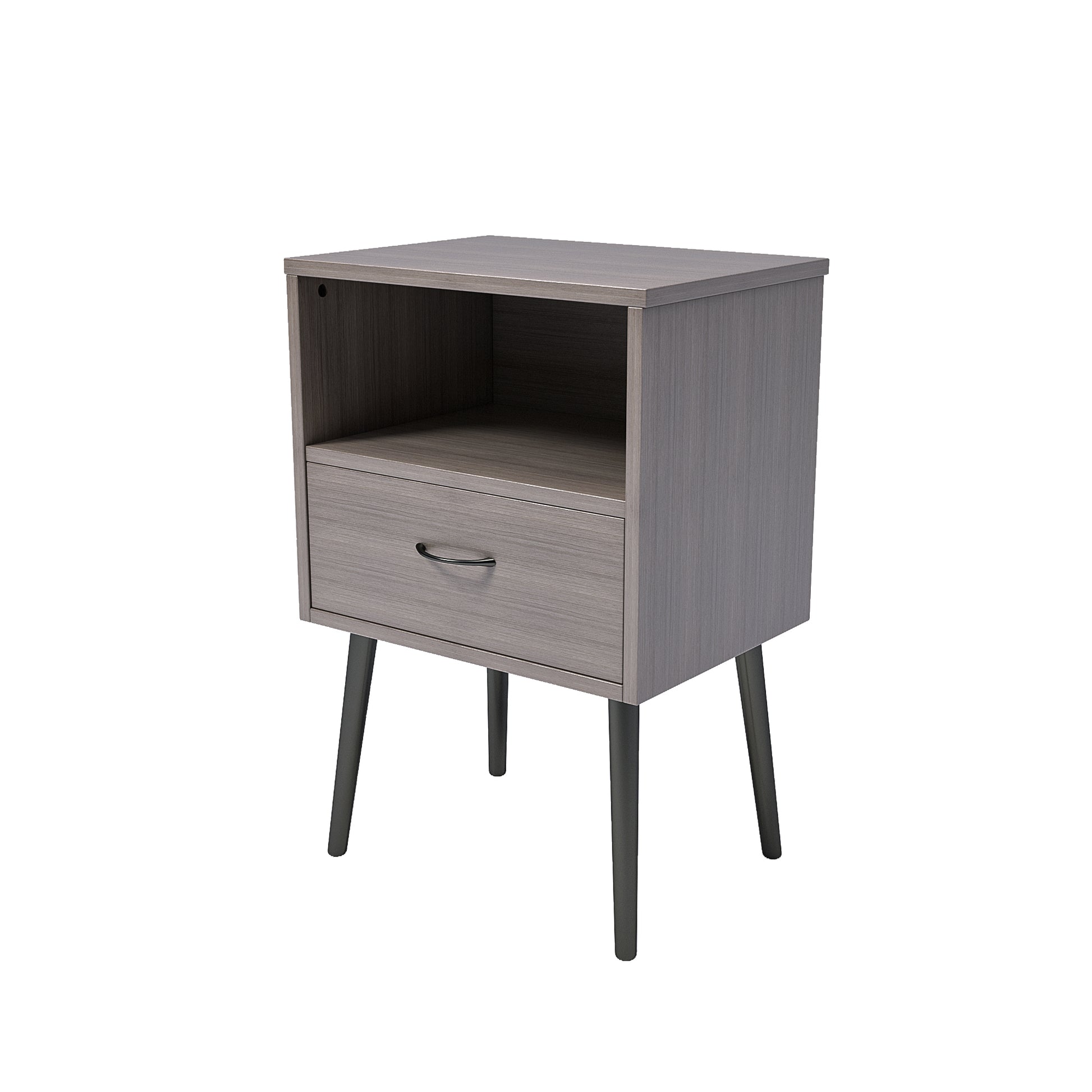 Two sets of Nightstand,modern style bedside table, With storage drawers and open wooden shelves, Suitable for living rooms, Bedrooms and small spaces. Decorative bedside tables in two sets, Easy to as image 11
