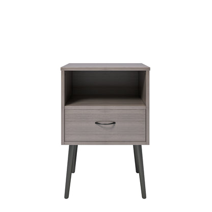 Two sets of Nightstand,modern style bedside table, With storage drawers and open wooden shelves, Suitable for living rooms, Bedrooms and small spaces. Decorative bedside tables in two sets, Easy to as image 10