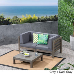 OANA  3-Piece LOVE SEAT SET WITH COFFEE TABLE, BEIGE