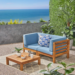 OANA  3-Piece LOVE SEAT SET WITH COFFEE TABLE, BEIGE