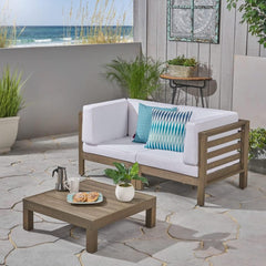 OANA  3-Piece LOVE SEAT SET WITH COFFEE TABLE, BEIGE