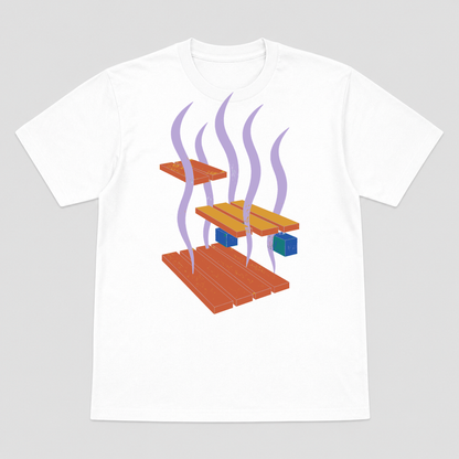 Thermal Bench Rhythm Sauna Graphic T-Shirt - POD-20260809-137_white_front_mockup