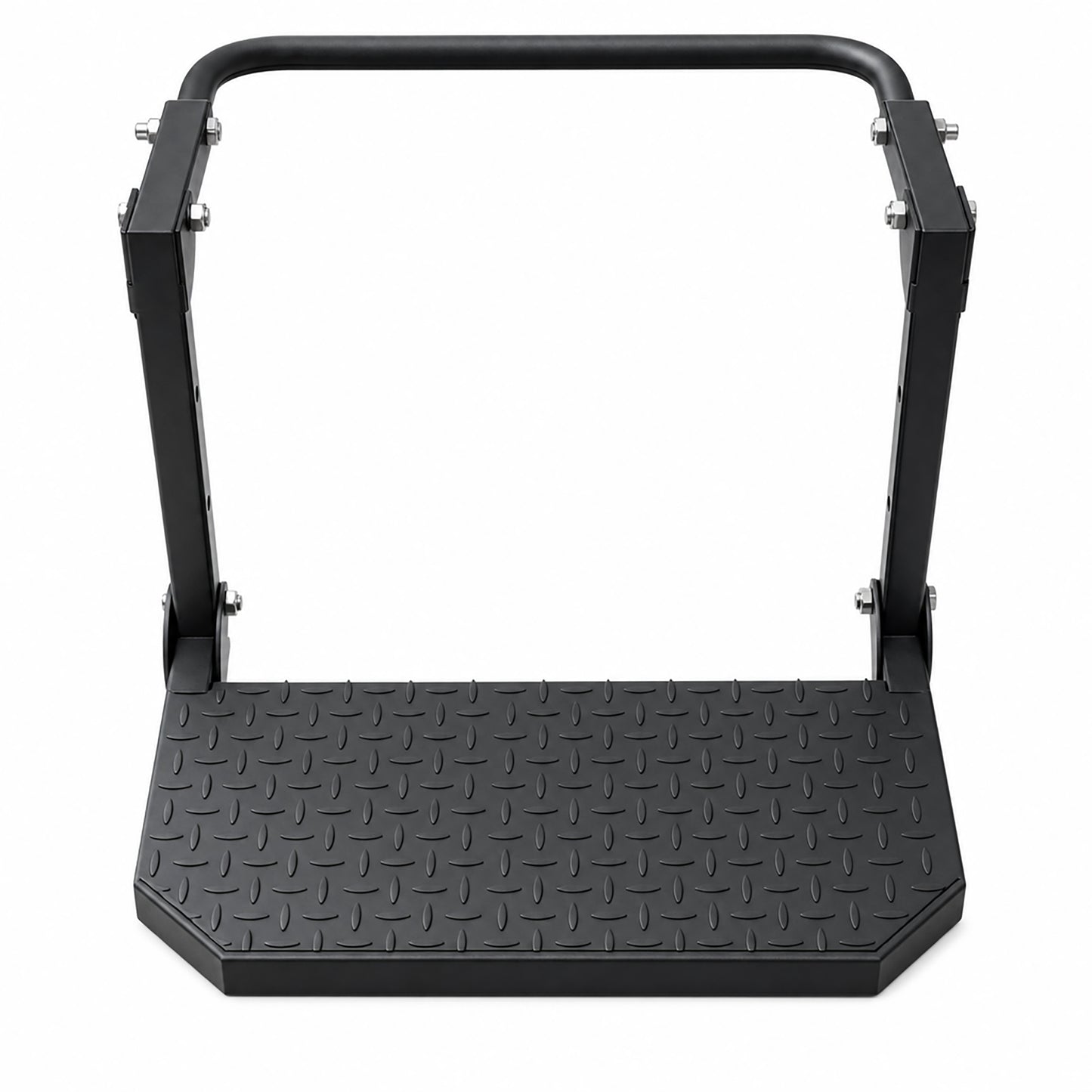 Universal Folding Tire Mounted Step Heavy Duty Adjustable Foldable Side Step for Truck SUV and RV Fit Most 10.2inch - 14.4inchTires Anti-Slip Raised Texture 300Lbs Load Bearing Black image 1