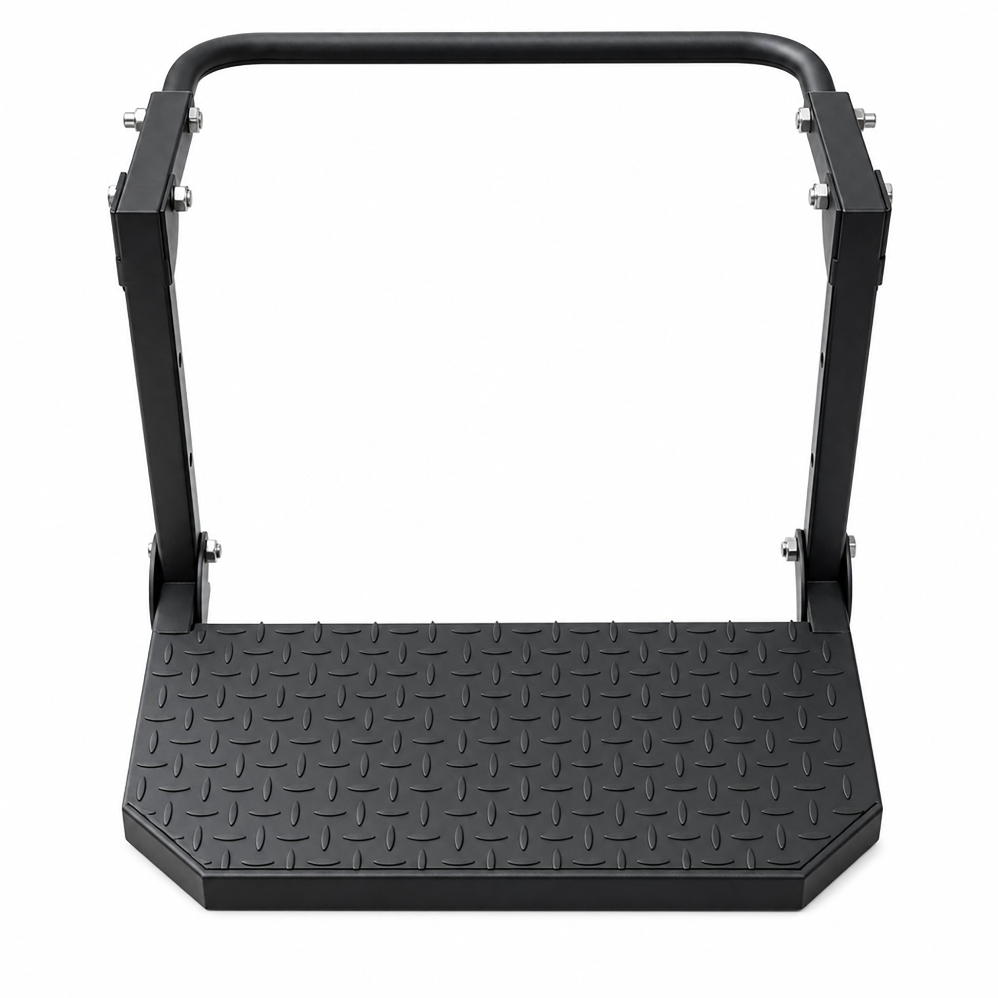 Universal Folding Tire Mounted Step Heavy Duty Adjustable Foldable Side Step for Truck SUV and RV Fit Most 10.2inch - 14.4inchTires Anti-Slip Raised Texture 300Lbs Load Bearing Black image 1