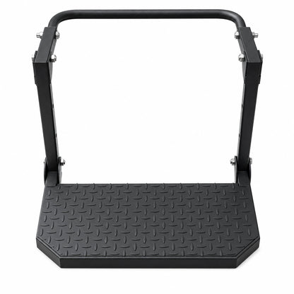 Universal Folding Tire Mounted Step Heavy Duty Adjustable Foldable Side Step for Truck SUV and RV Fit Most 10.2inch - 14.4inchTires Anti-Slip Raised Texture 300Lbs Load Bearing Black image 1