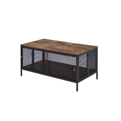 Winam Antique Oak & Black Finish Coffee Table