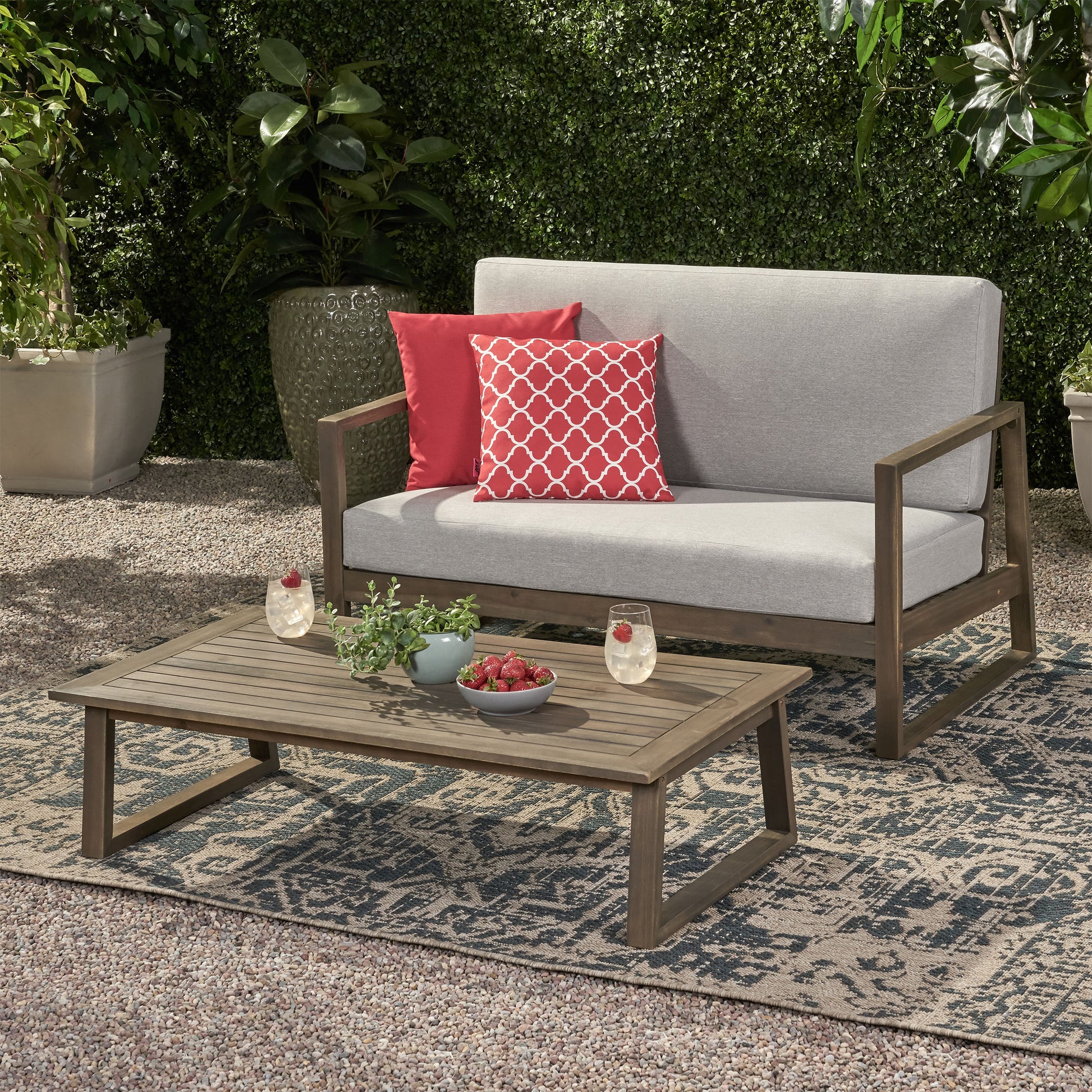 BELGIAN LOVESEAT & COFFEE TABLE image 4
