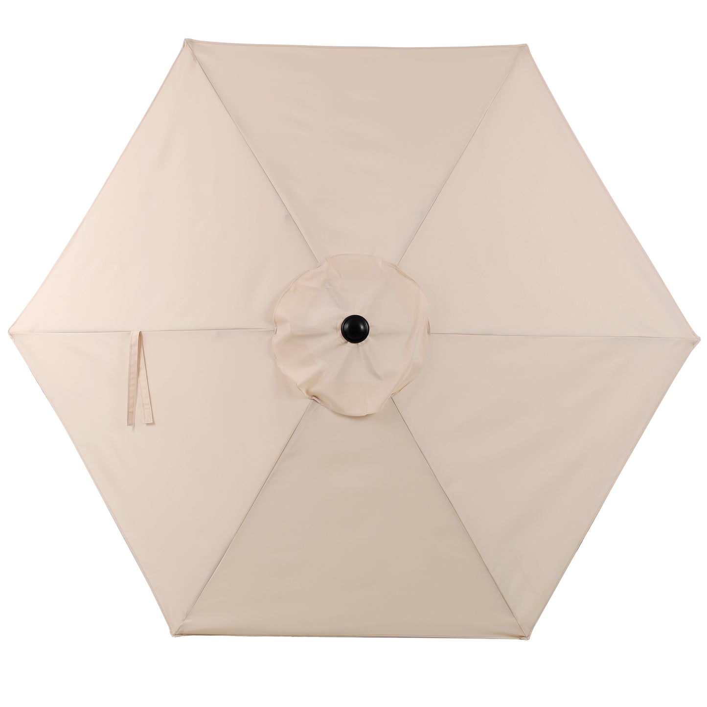 7.5 FT Patio Umbrella, Outdoor Market Yard Umbrella, Sun Shade Umbrella with Push Button Tilt and Crank Mechanism for Garden, Deck, Pool and Backyard, Not Include Umbrella Base, Beige image 4