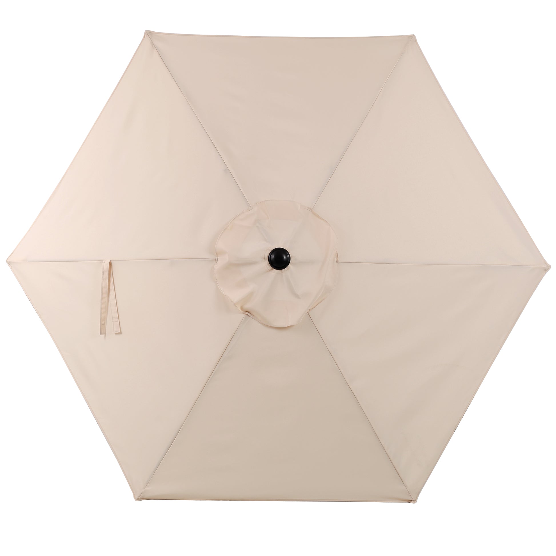 7.5 FT Patio Umbrella, Outdoor Market Yard Umbrella, Sun Shade Umbrella with Push Button Tilt and Crank Mechanism for Garden, Deck, Pool and Backyard, Not Include Umbrella Base, Beige image 4