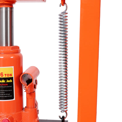 6Ton Bottle Jack Shop Press with Gauge, Bend, Straighten, or Press Parts, Install Bearings, U-Joints, Bushings, Ball Joints, and Pulleys,Orange image 9