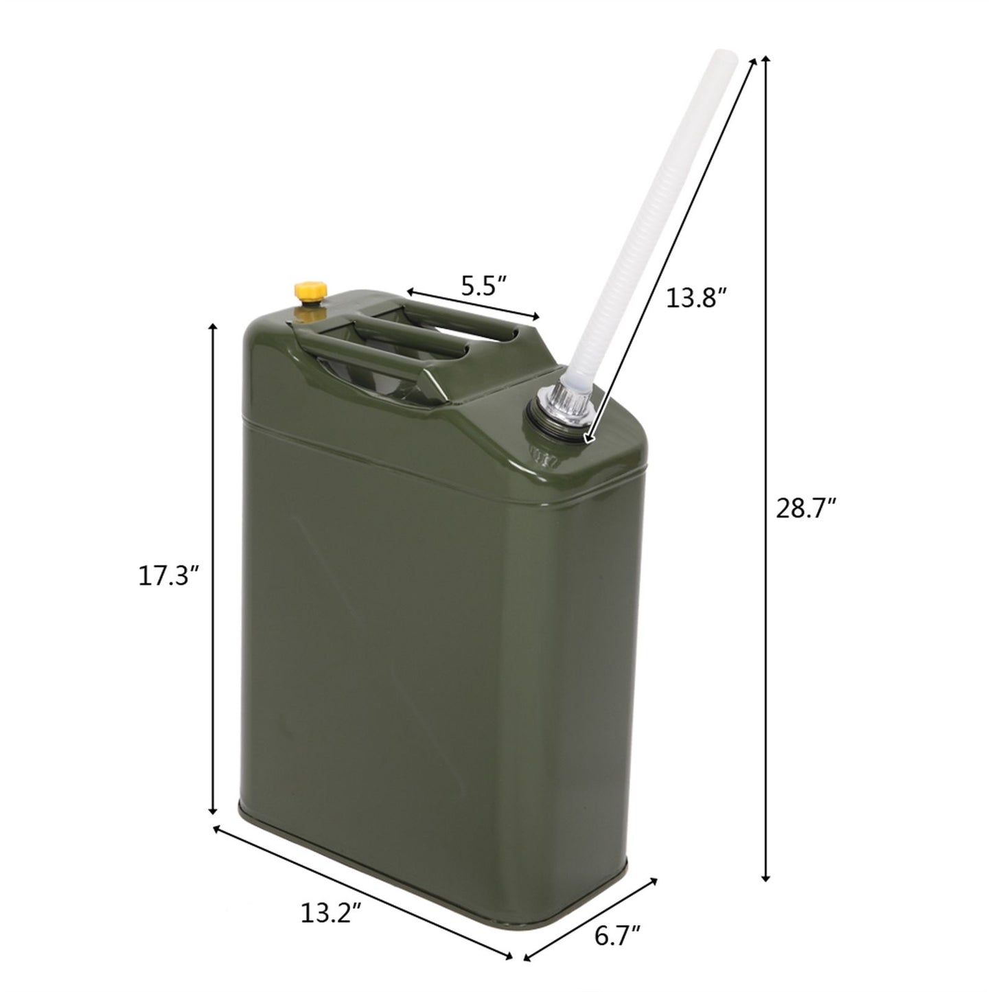 20L Standard Cold-rolled Plate Petrol Diesel Can Gasoline Bucket with Oil Pipe Army Green image 4