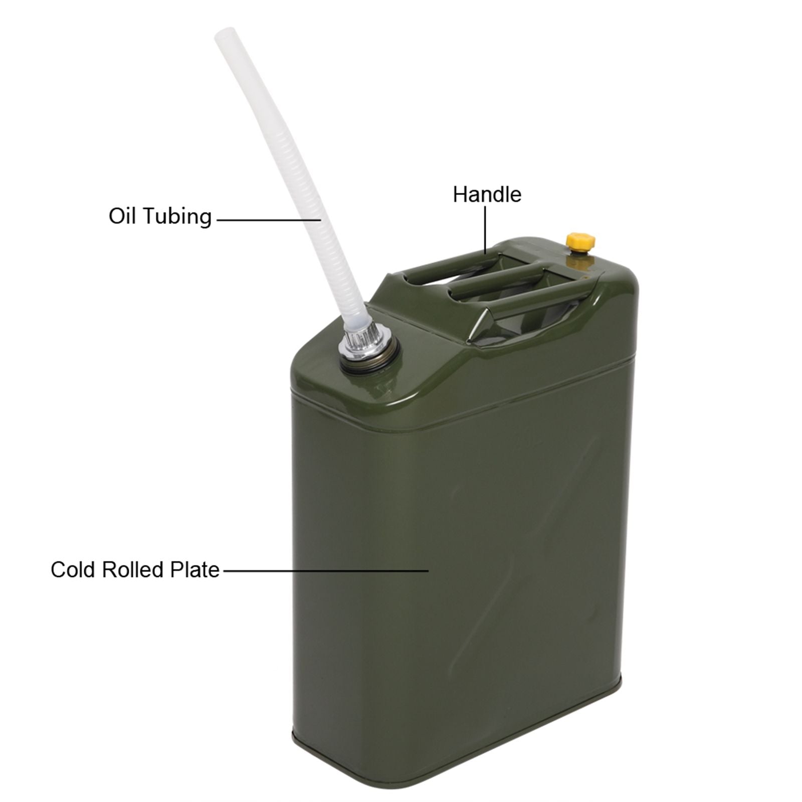 20L Standard Cold-rolled Plate Petrol Diesel Can Gasoline Bucket with Oil Pipe Army Green image 14