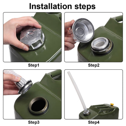 20L Standard Cold-rolled Plate Petrol Diesel Can Gasoline Bucket with Oil Pipe Army Green image 7