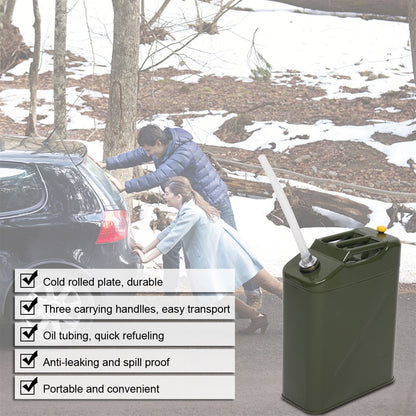 20L Standard Cold-rolled Plate Petrol Diesel Can Gasoline Bucket with Oil Pipe Army Green image 9