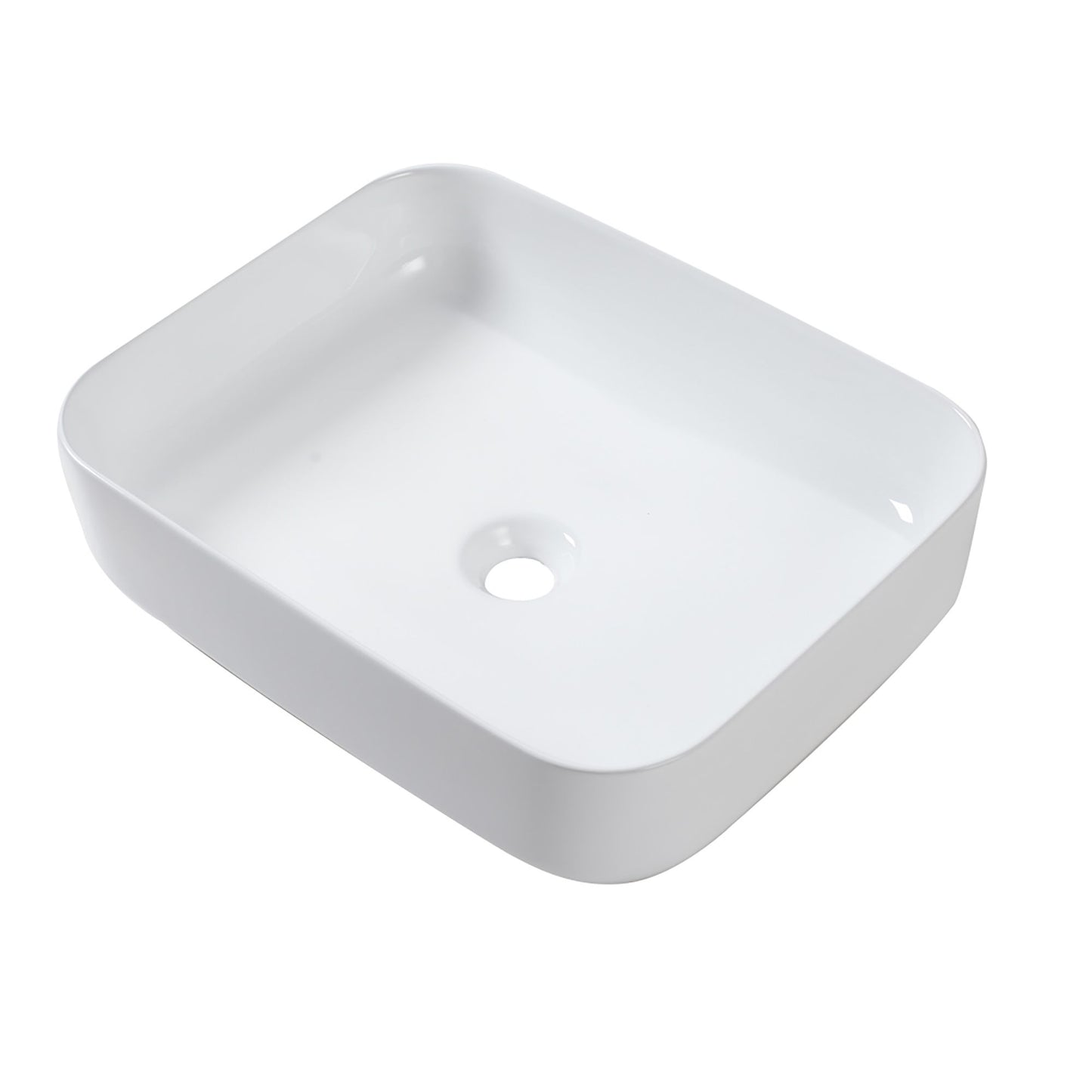 20x15 Inch White Ceramic Rectangular Vessel Bathroom Sink image 8