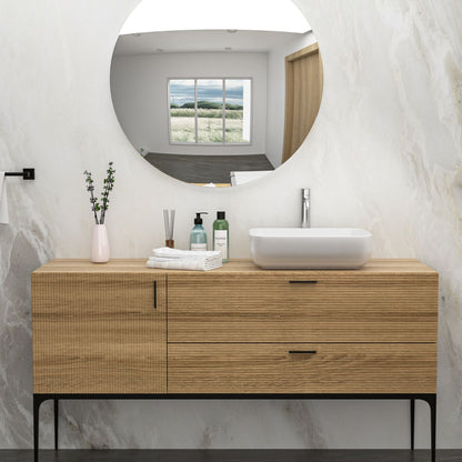 20x15 Inch White Ceramic Rectangular Vessel Bathroom Sink image 2