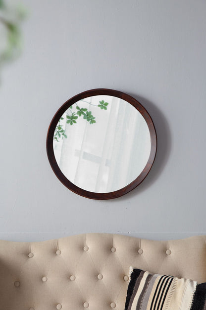 20x1.5"Transitional Decor Style Mango Wood Wall Mirror Wall Decor with Frame of Solid Mango Wood for Bathroom,Entryway C image 11