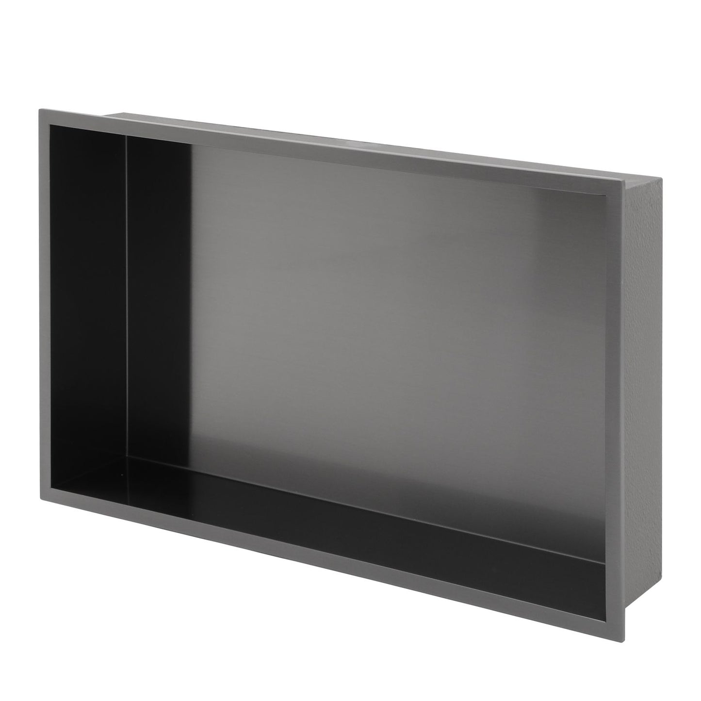 21" x 13" Stainless Steel Shower Niche, Gunmetal Black image 9