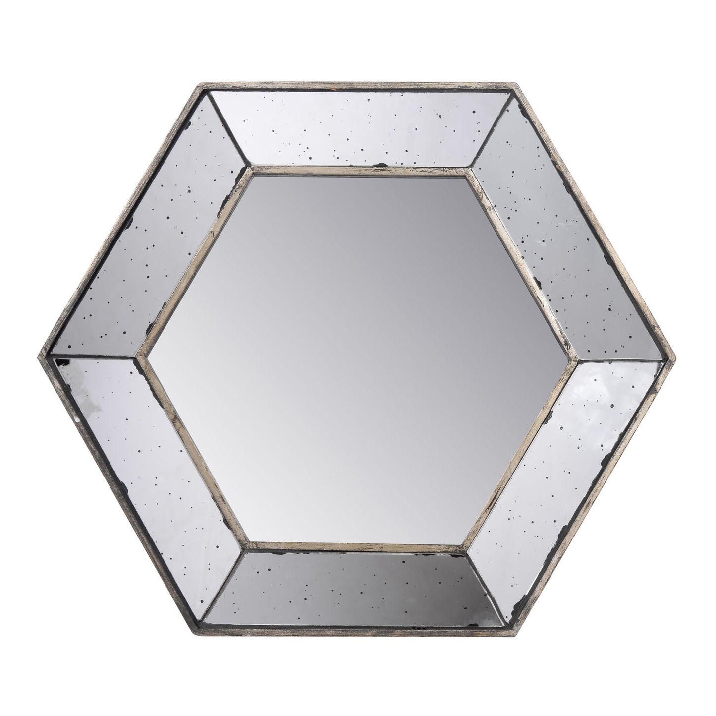 Modern hexagon wall mirror for bedroom decor