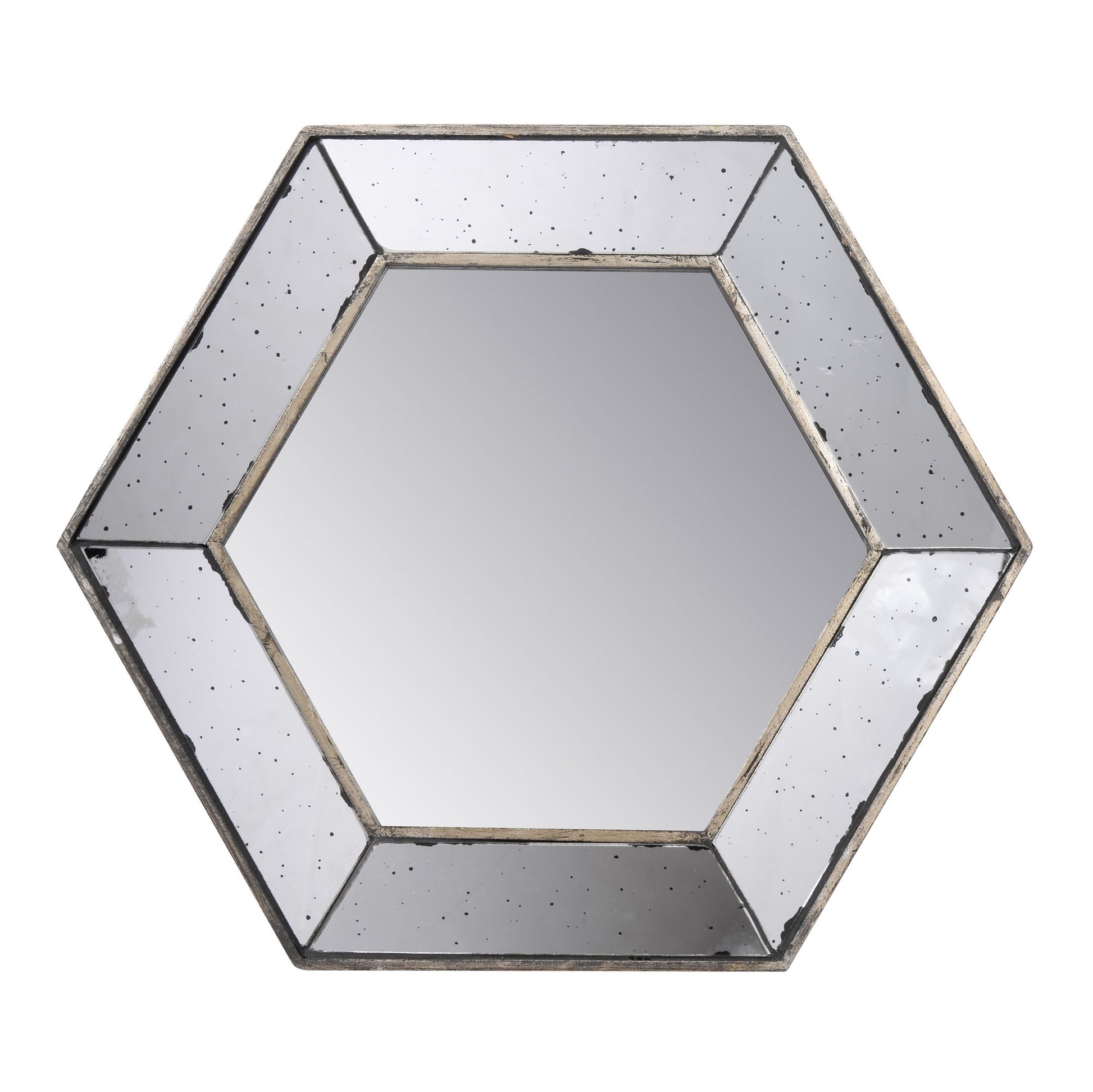 Modern hexagon wall mirror for bedroom decor