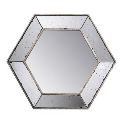 Modern hexagon wall mirror for bedroom decor