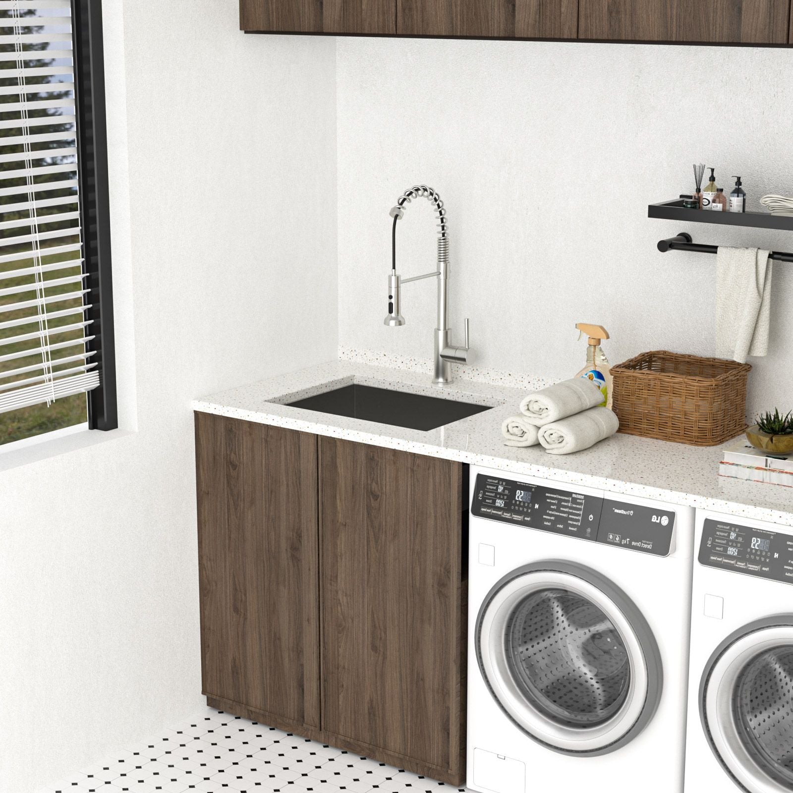 21"*18" Undermount 16-Gauge T304 Stainless Steel Deep Single Bowl Laundry Utility Sink Basin image 2