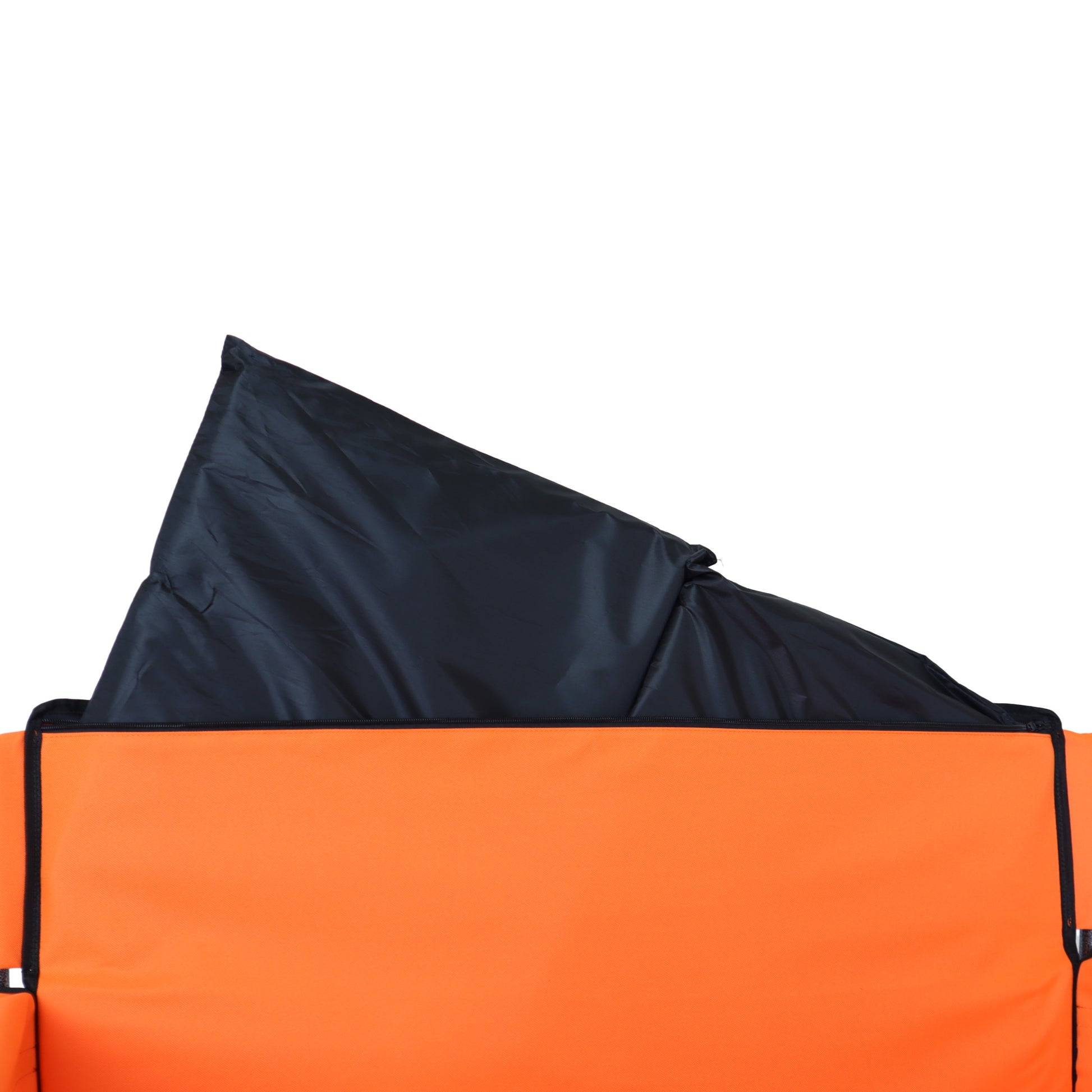 3-in-1 Folding Wagon with Bench Seat – patent protection, Includes 1 ice pack, 500lbs Capacity, 9"x4" Beach Tires for Camping & Beach, orange image 2