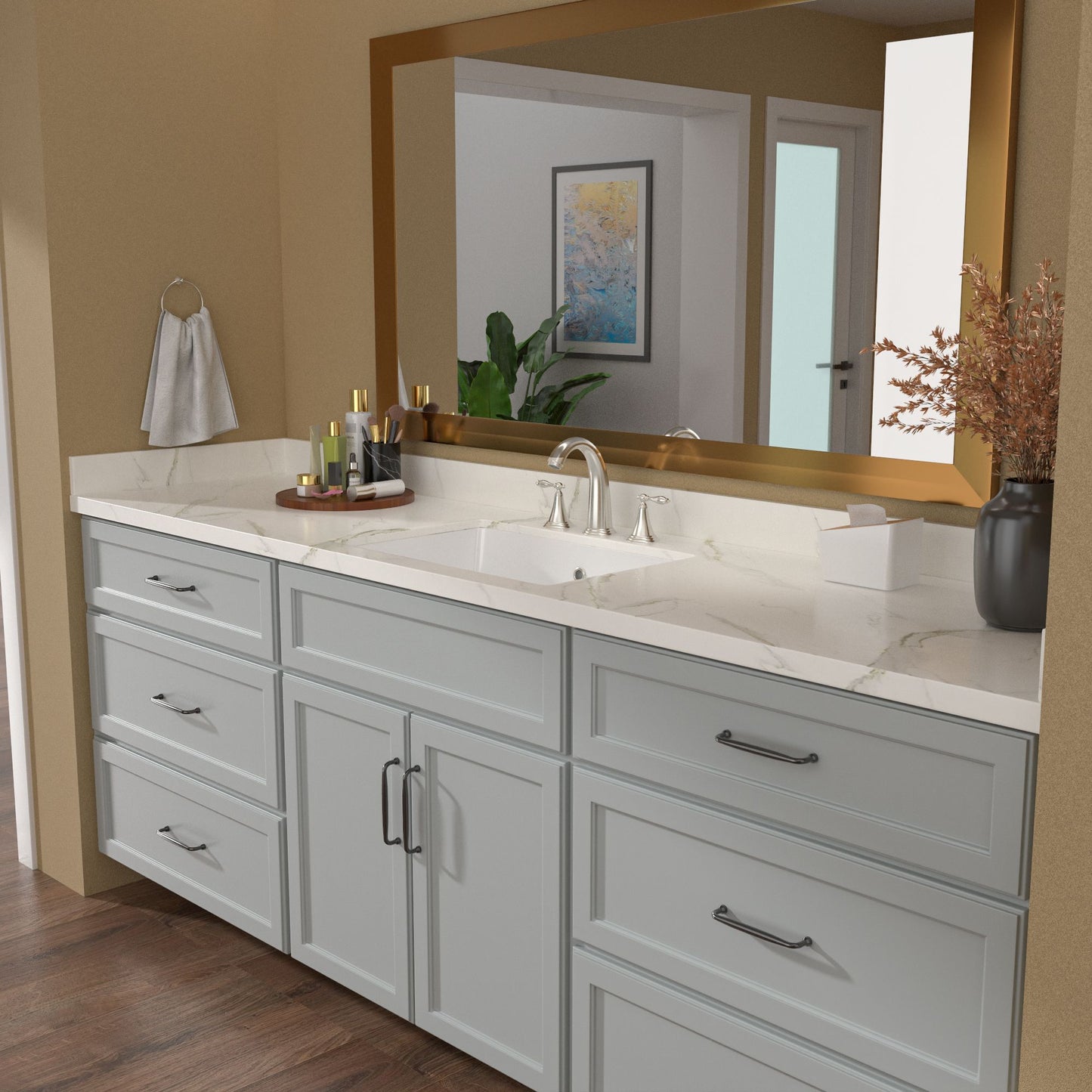 21.38-inch Rectangular Porcelain Ceramic Vessel White Under mount Single Bowl Bathroom Sink Lavatory Wash Hand Basin wit image 1