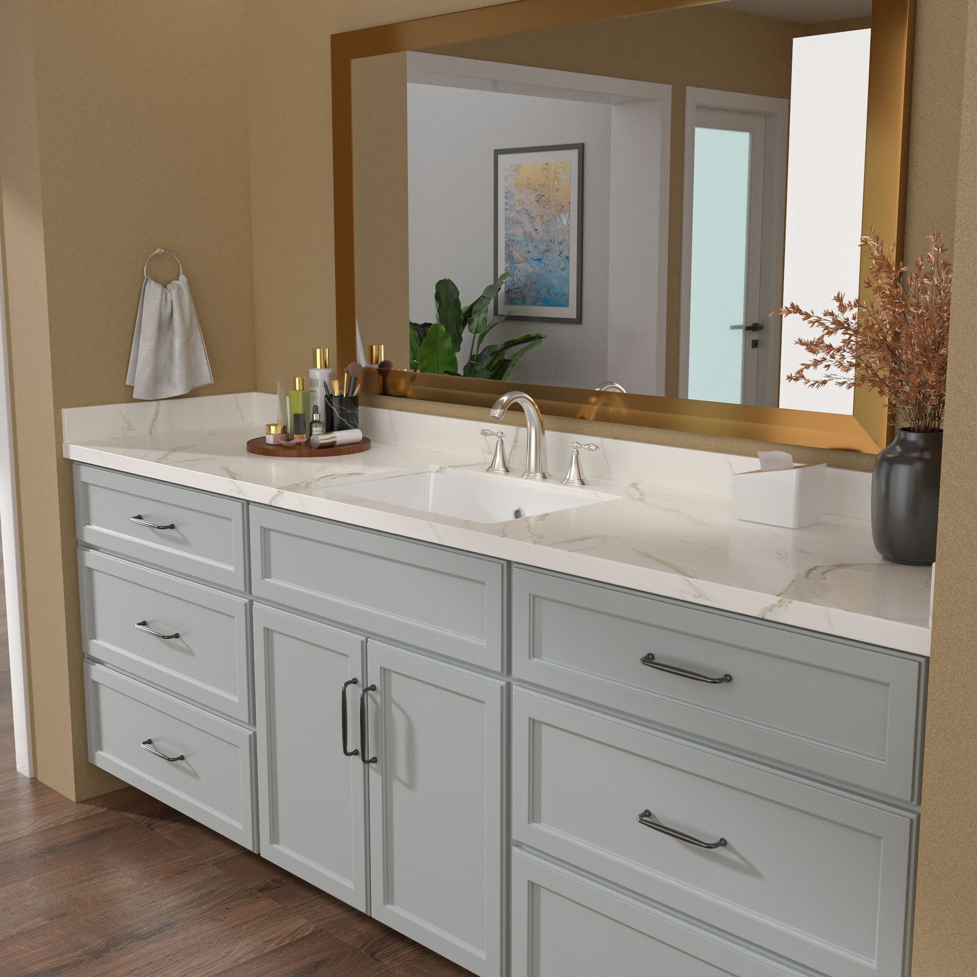 21.38-inch Rectangular Porcelain Ceramic Vessel White Under mount Single Bowl Bathroom Sink Lavatory Wash Hand Basin wit image 1