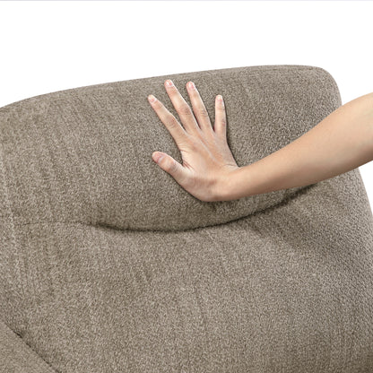 Contemporary Brown Sofa Chenille Fabric Upholstery Foam Comfort Solid Wood Living Room Furniture 1pc image 4