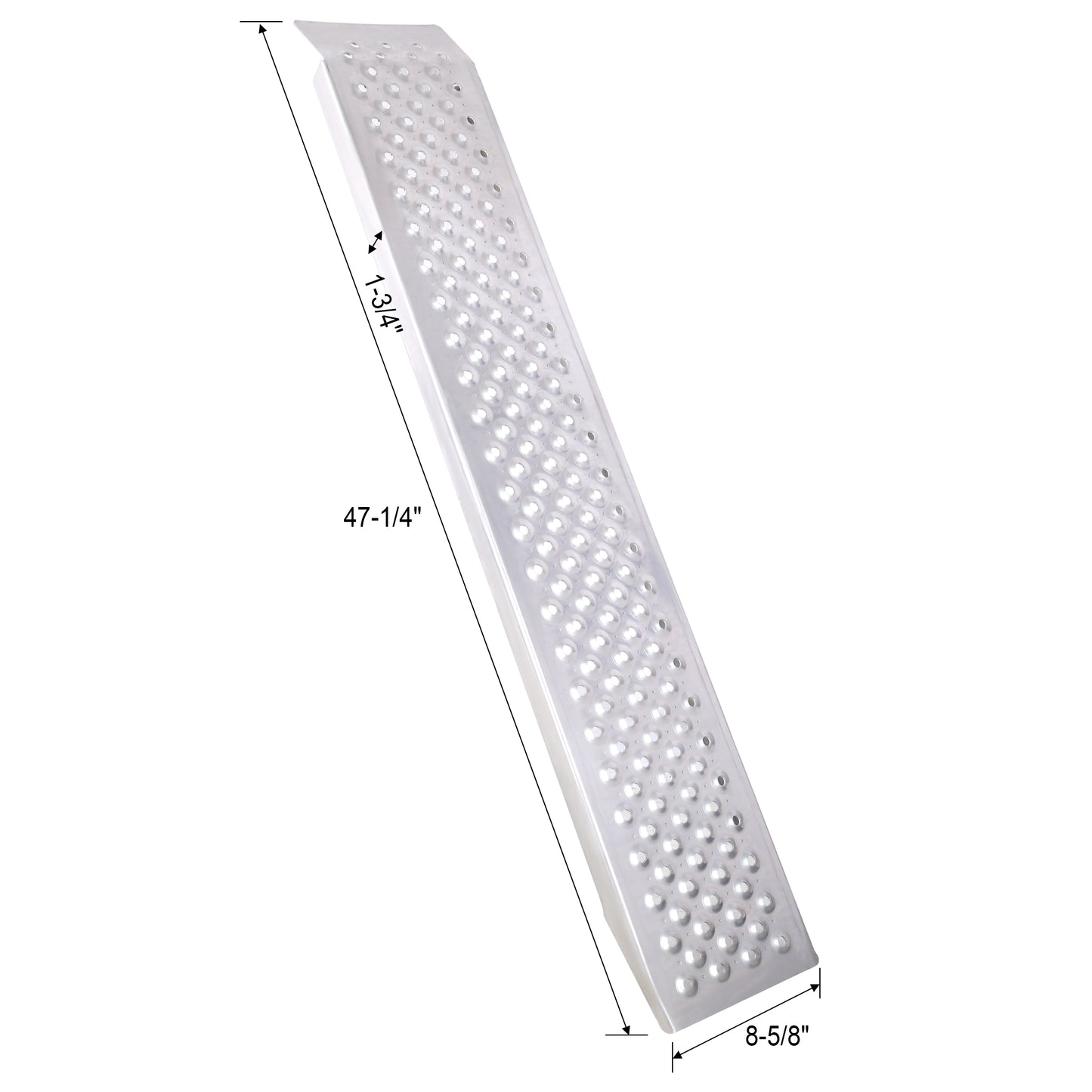 4FT Aluminum Shed Ramps 2PC, Outdoor Loading Ramps for Shed Curb Steps Stairs, Golf Cart Ramps, Four Wheeler Ramps for Hand Truck, Bicycle, Motorcycle, Riding Mower, 880 Lbs Capacity image 8
