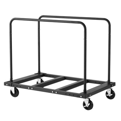 Drywall Cart Dolly, 1800 lbs Load Capacity, Steel Panel Truck Cart with 5 inch Swivel Casters, Lumber Drywall Dolly with Tie-Down Strap & 2 Side Handrails for Factory, Warehouse, Garage, Black image 4