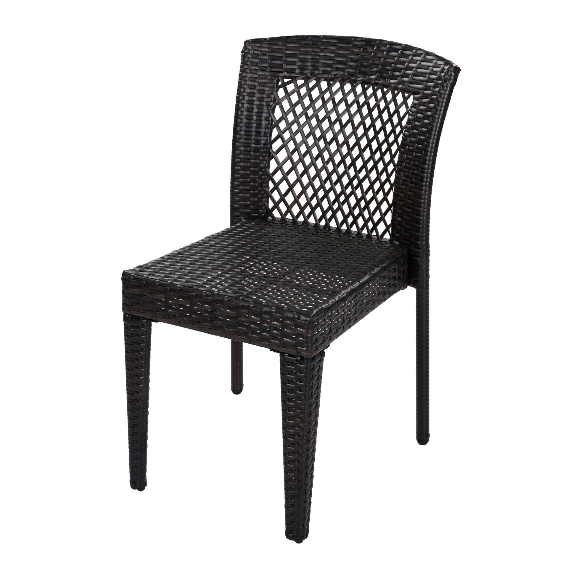 7-Piece Outdoor Dining Set, Acacia Wood Table & 6 Multi-Brown PE Rattan Chairs, Patio Dining Furniture image 9