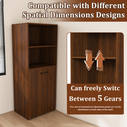 Stretchable desk, office desk with storage shelves and mobile wheels, foldable desk suitable for small apartments and offices,walnut image 8