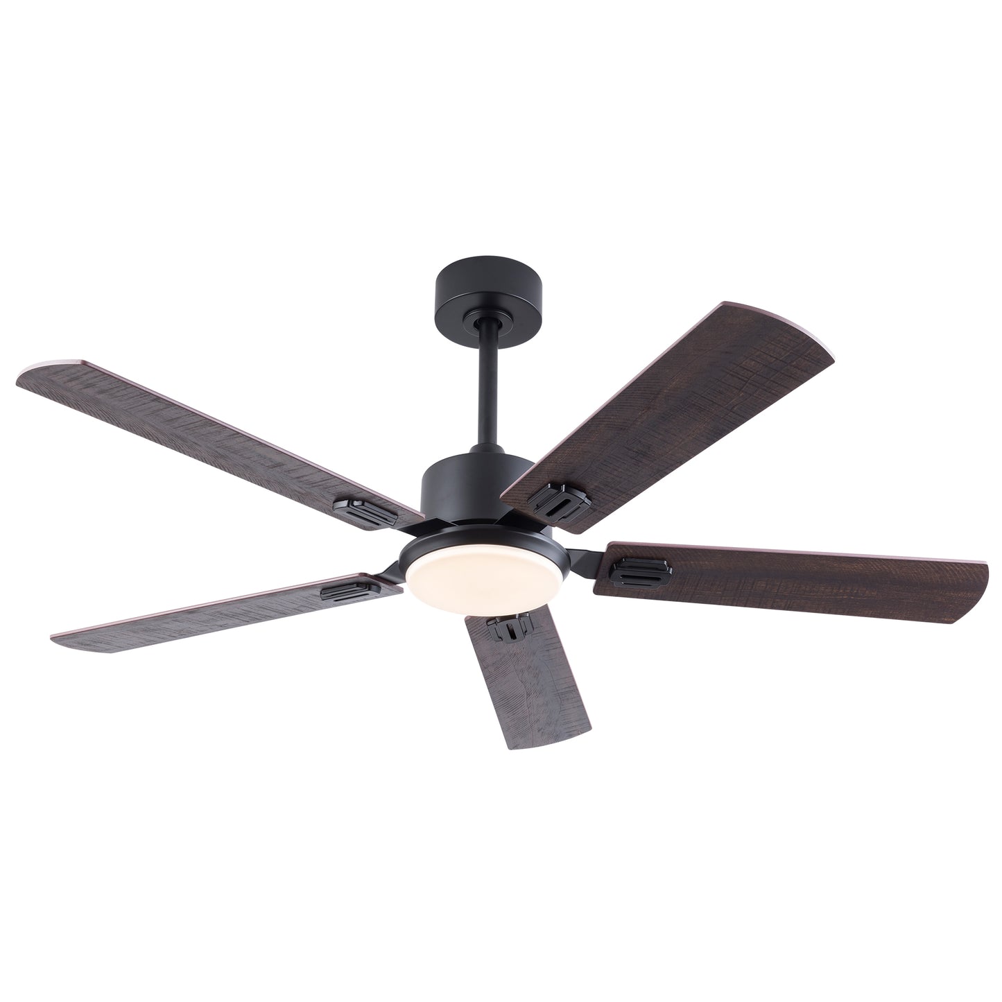52 inch Black Ceiling Fans with Lights and Remote, Indoor/Outdoor Modern Ceiling Fan for Bedroom Living Room Patio, 6 Speed Reversible Quiet DC Motor, 3 CCT, Dual Finish Blades image 10