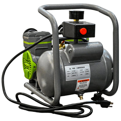 Oil Free Air Compressor, Quiet Low Noise Portable Air Compressor with Tank, 110V High Pressure Pneumatic Pump for Garage, Workshop, Woodworking, Tire Inflation image 1