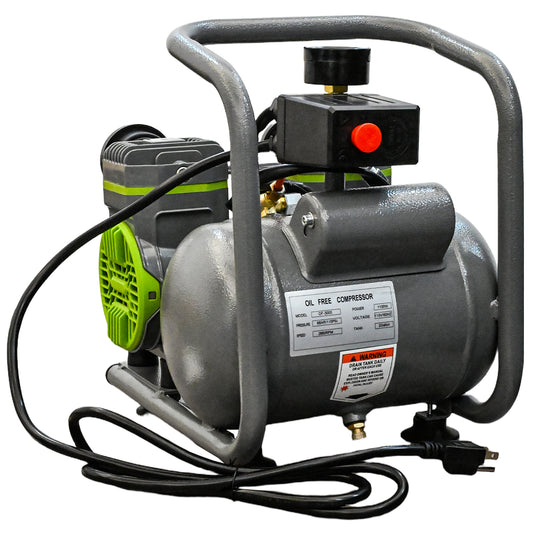 Oil Free Air Compressor, Quiet Low Noise Portable Air Compressor with Tank, 110V High Pressure Pneumatic Pump for Garage, Workshop, Woodworking, Tire Inflation image 1