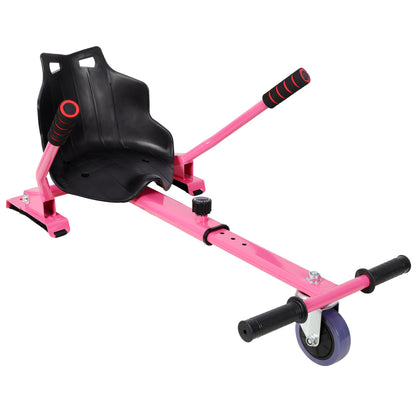 Hoverboard Seat Attachment Go-Kart,Fits 6.5" 8"10" Hoverboards,Sturdy Adjustable Off-Road Frame,Hover Cart for Family Fun,not include Hoverboard,Pink image 1
