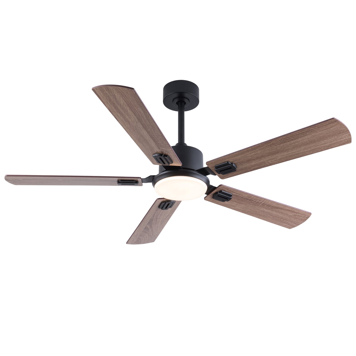 52 inch Black Ceiling Fans with Lights and Remote, Indoor/Outdoor Modern Ceiling Fan for Bedroom Living Room Patio, 6 Speed Reversible Quiet DC Motor, 3 CCT, Dual Finish Blades image 8