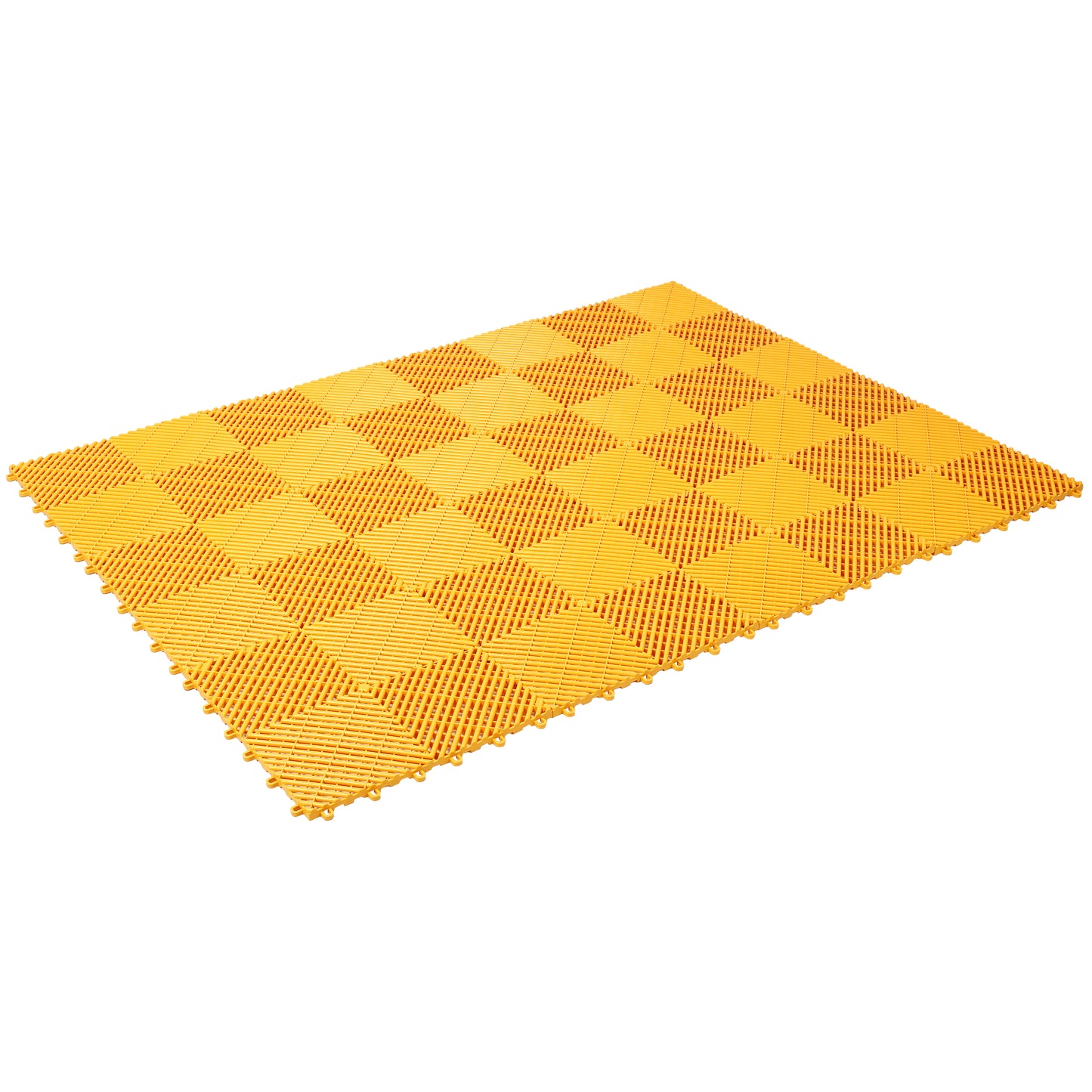 25pcs Plastic Garage Floor Mats,15.6"x15.6" Size,Non-Slip Interlocking Plastic Garage Floor Mat,Splicing Drainage Floor Tile and Shower Mat, for Garage, Garden, Kitchen & Outdoor, Yellow image 11