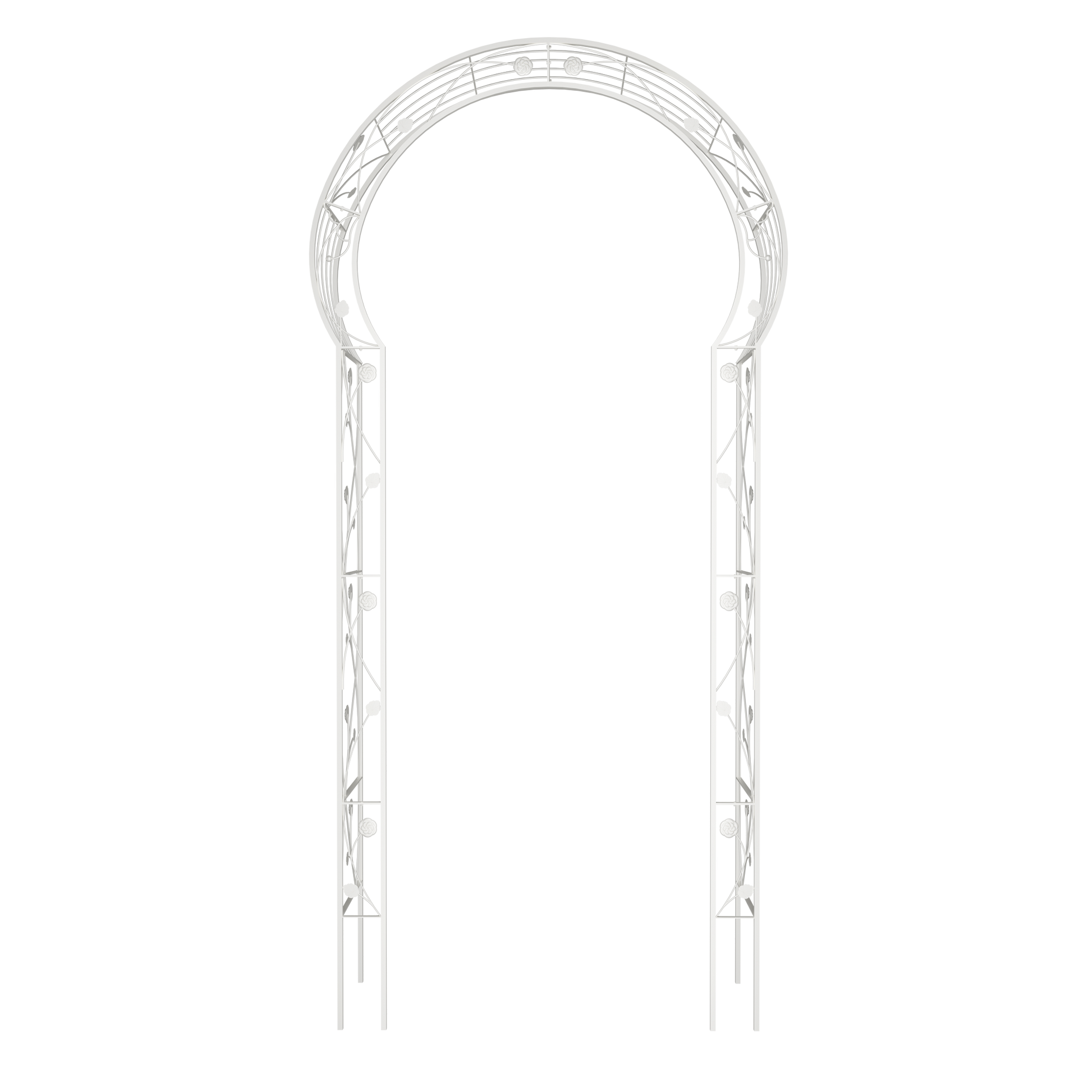 Metal Garden Arch Assemble Freely with 8 Styles Garden Arbor Trellis Climbing Plants Support Rose Arch Outdoor Arch Wedding Arch Party Events Archway Cream White image 2